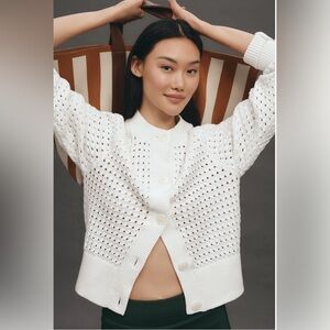 Varley Bettina Button-Front Cardigan Sweater